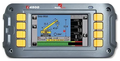 I4500 LMI display computer system — showing real-time load data for crane operator